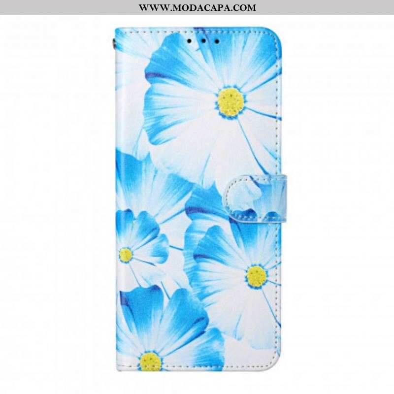 Capa Flip Para Samsung Galaxy S21 Ultra 5G Flores Loucas