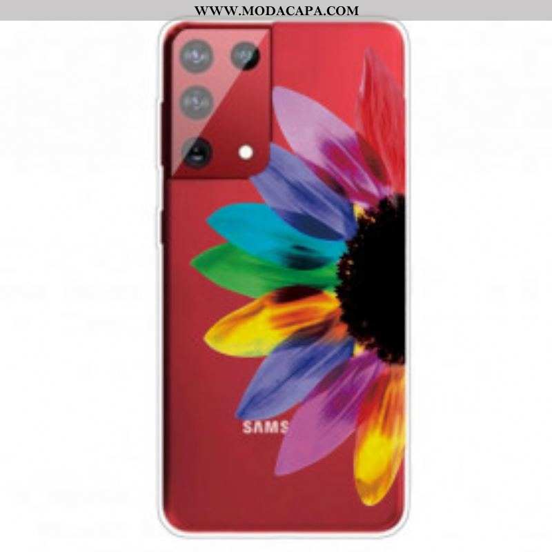 Capa Para Samsung Galaxy S21 Ultra 5G Flor Colorida
