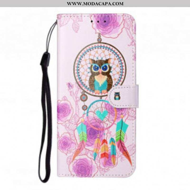 Capa Flip Para Samsung Galaxy S21 Ultra 5G Rei Coruja