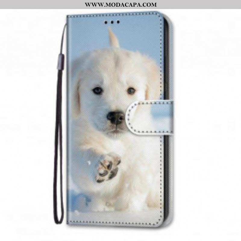 Capa Em Pele Para Samsung Galaxy S21 Ultra 5G Cachorro Fofinho