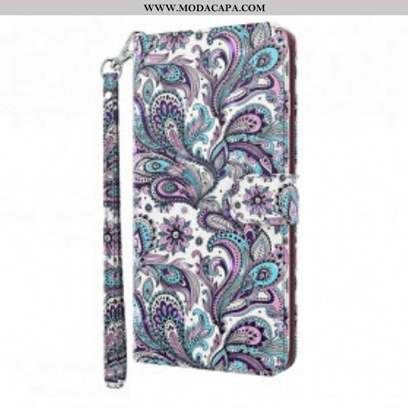 Capa Flip Para Samsung Galaxy S21 Ultra 5G Renda Chique