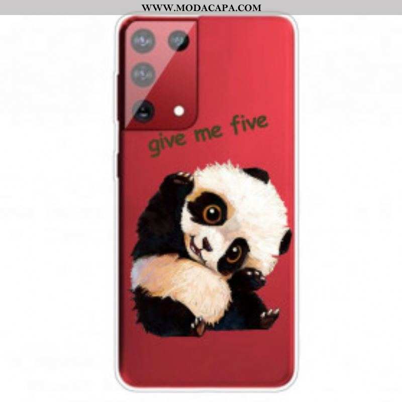 Capa Para Samsung Galaxy S21 Ultra 5G Panda Me Dê Cinco