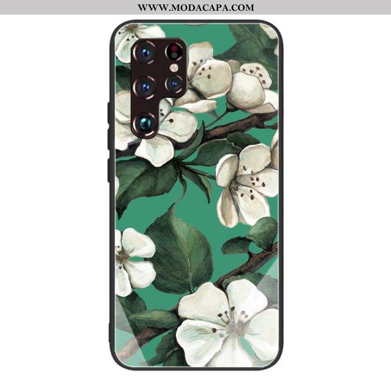 Capa Para Samsung Galaxy S21 Ultra 5G Vidro Temperado Vegetal