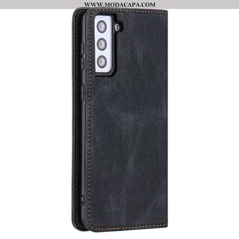 Capa De Celular Para Samsung Galaxy S22 5G Flip Estilo Linha Couro