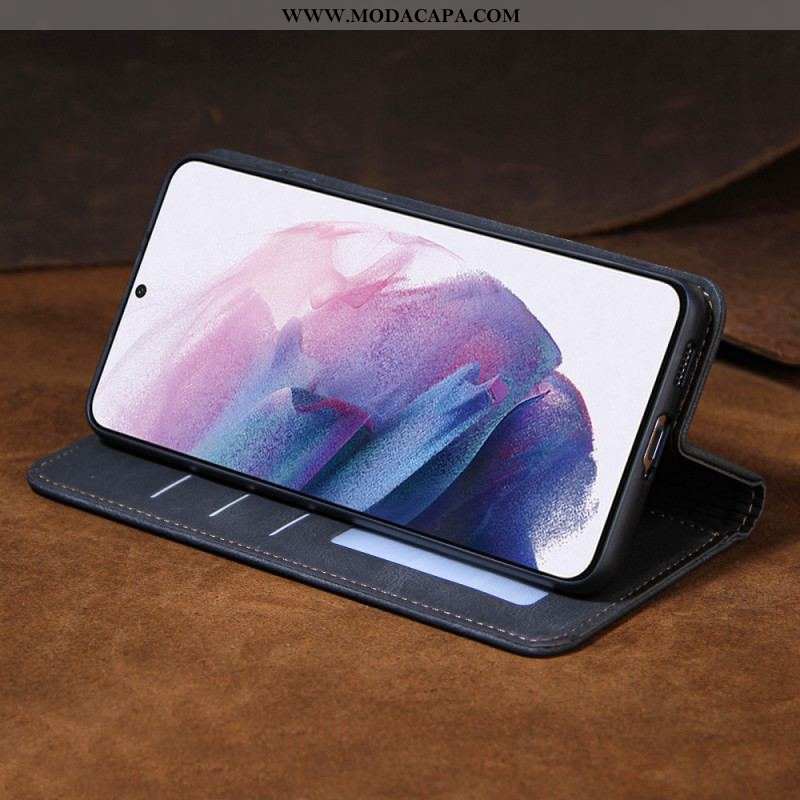 Capa De Celular Para Samsung Galaxy S22 5G Flip Estilo Linha Couro