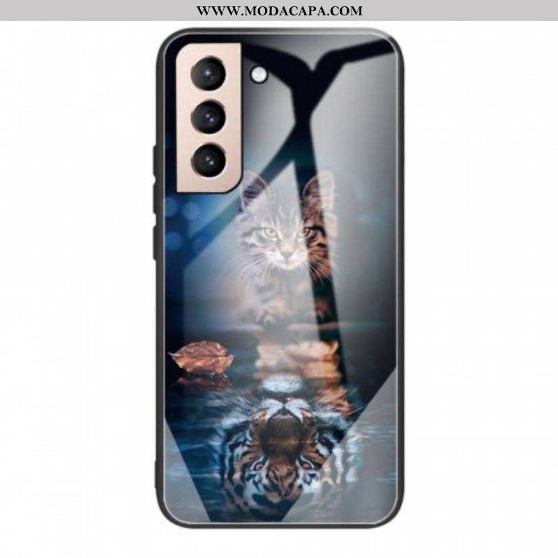 Capa Para Samsung Galaxy S22 5G Meu Vidro Temperado Tigre