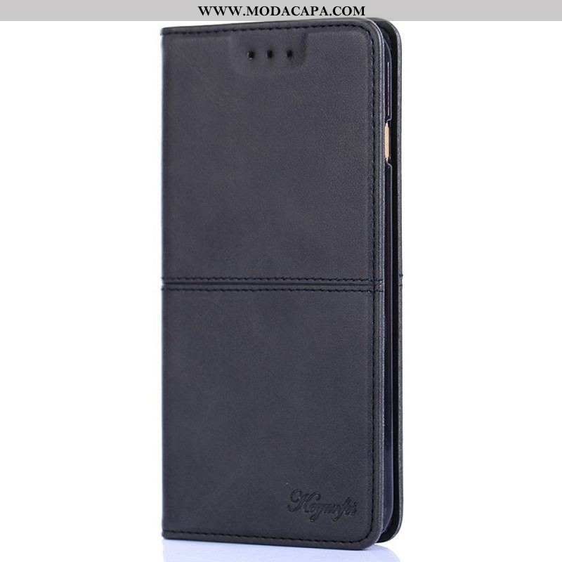 Capa De Celular Para Samsung Galaxy S22 5G Flip Estilo Alta Costura De Couro