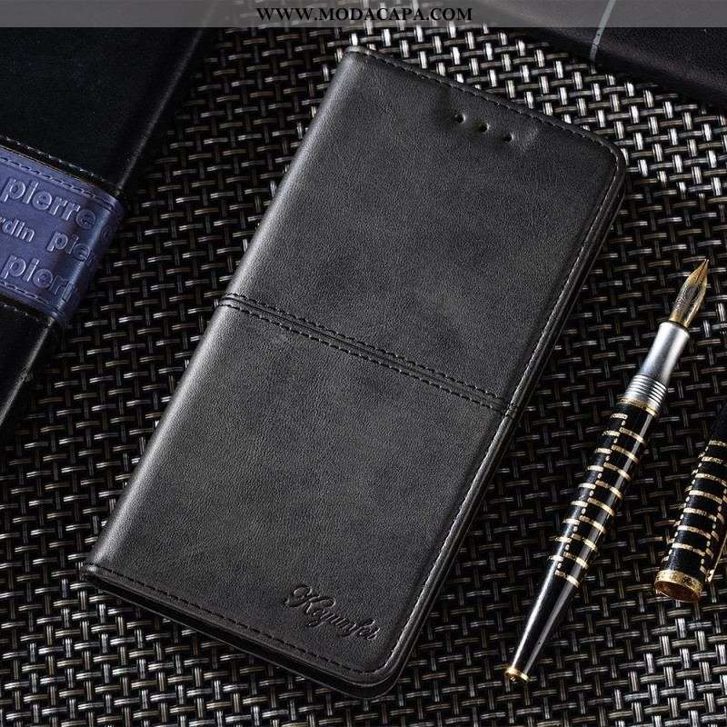 Capa De Celular Para Samsung Galaxy S22 5G Flip Estilo Alta Costura De Couro