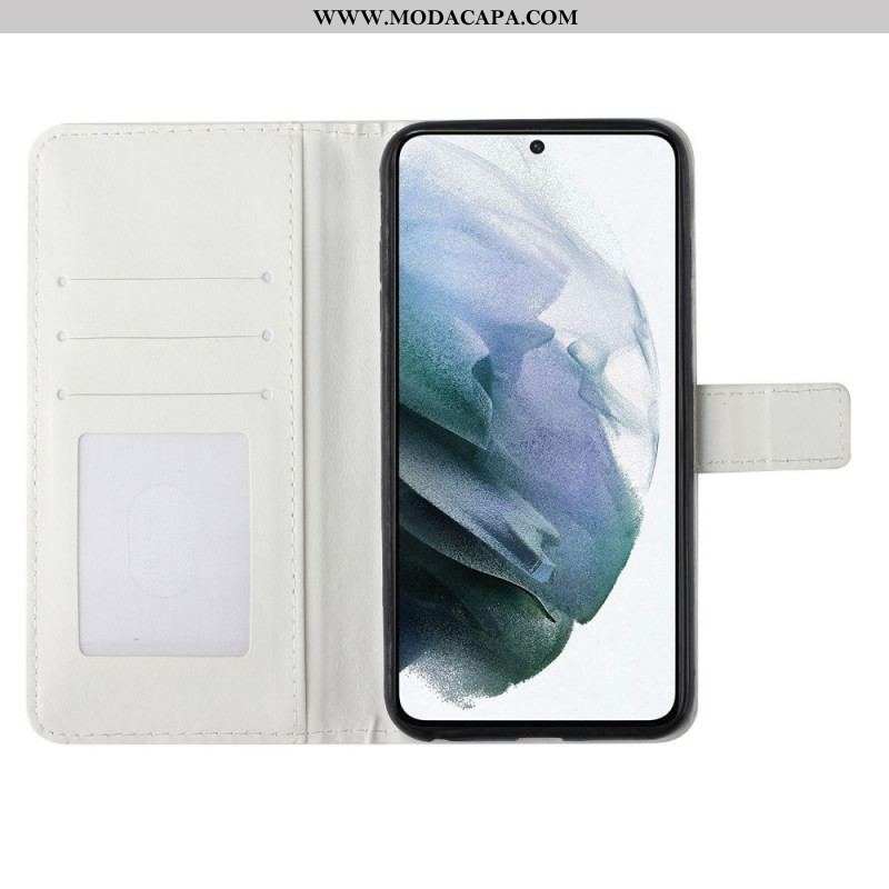 Capa De Couro Para Samsung Galaxy S22 5G Fada Mágica