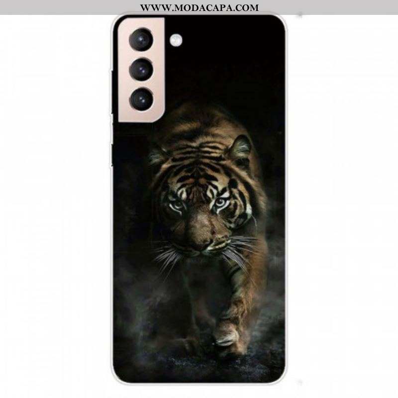 Capa Para Samsung Galaxy S22 5G Tigre Flexível