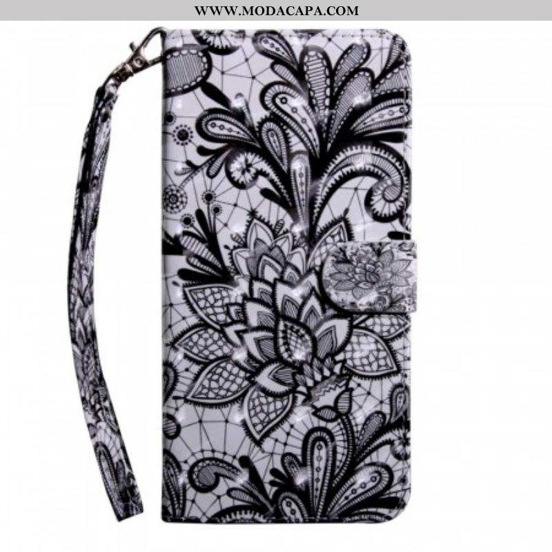 Capa Flip Para Samsung Galaxy S22 5G Renda Chique