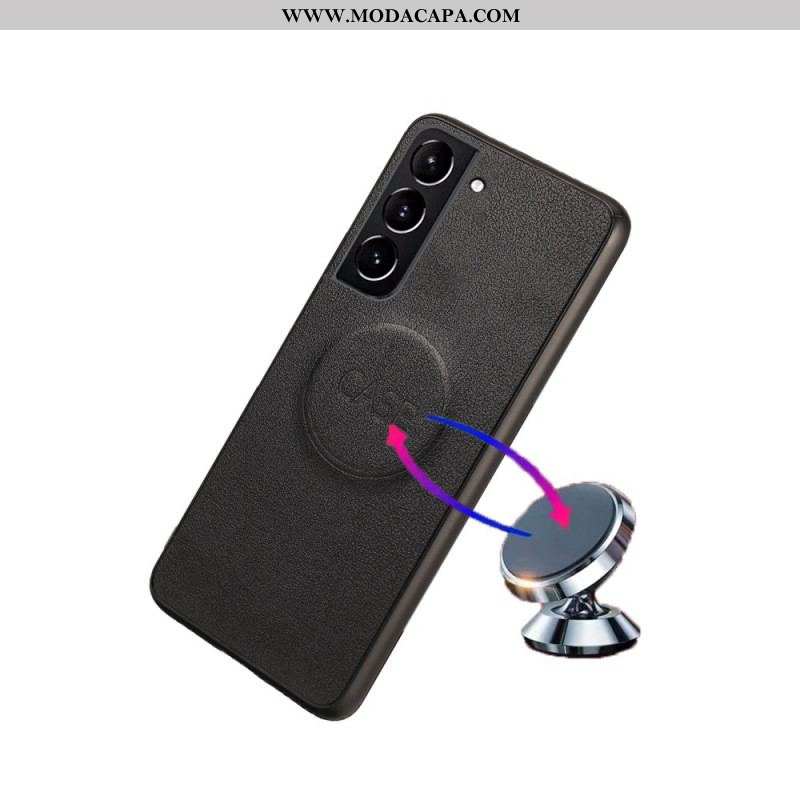 Capa De Celular Capa Em Pele Para Samsung Galaxy S22 Plus 5G Fecho De Prata Destacável