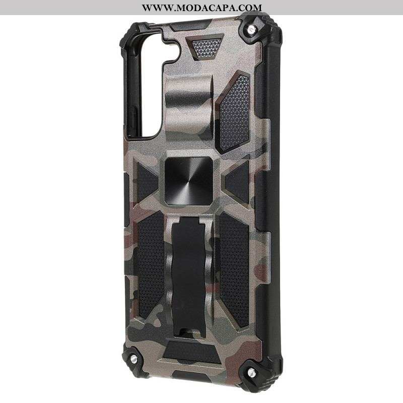 Capa Para Samsung Galaxy S22 Plus 5G Suporte Removível De Camuflagem