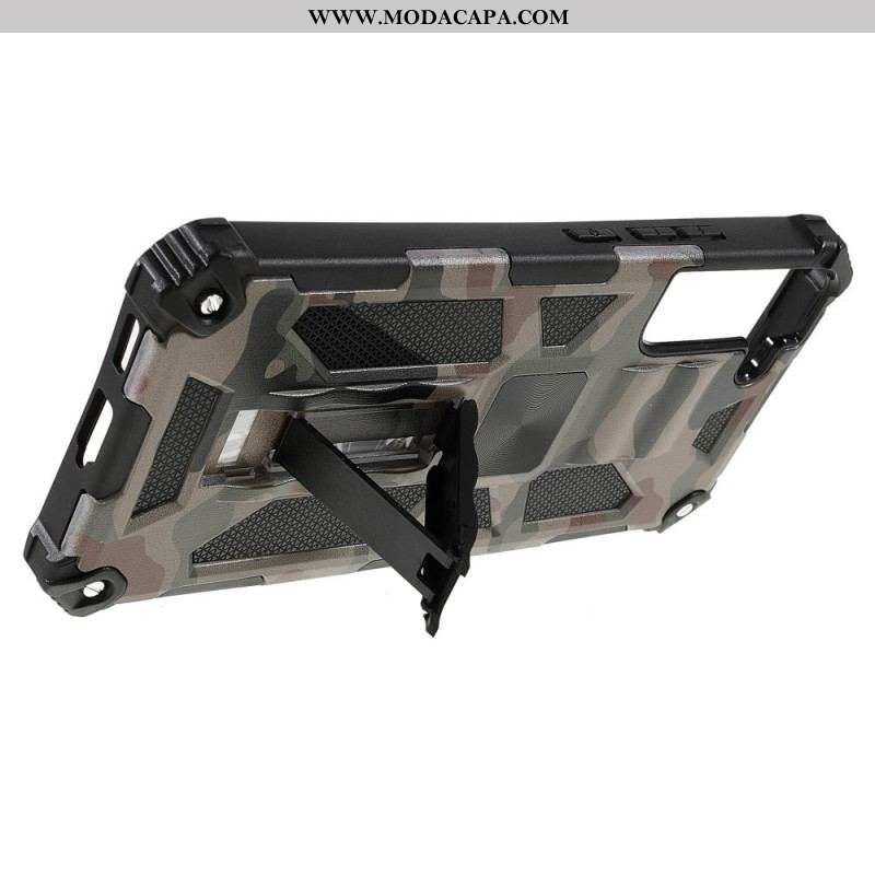 Capa Para Samsung Galaxy S22 Plus 5G Suporte Removível De Camuflagem