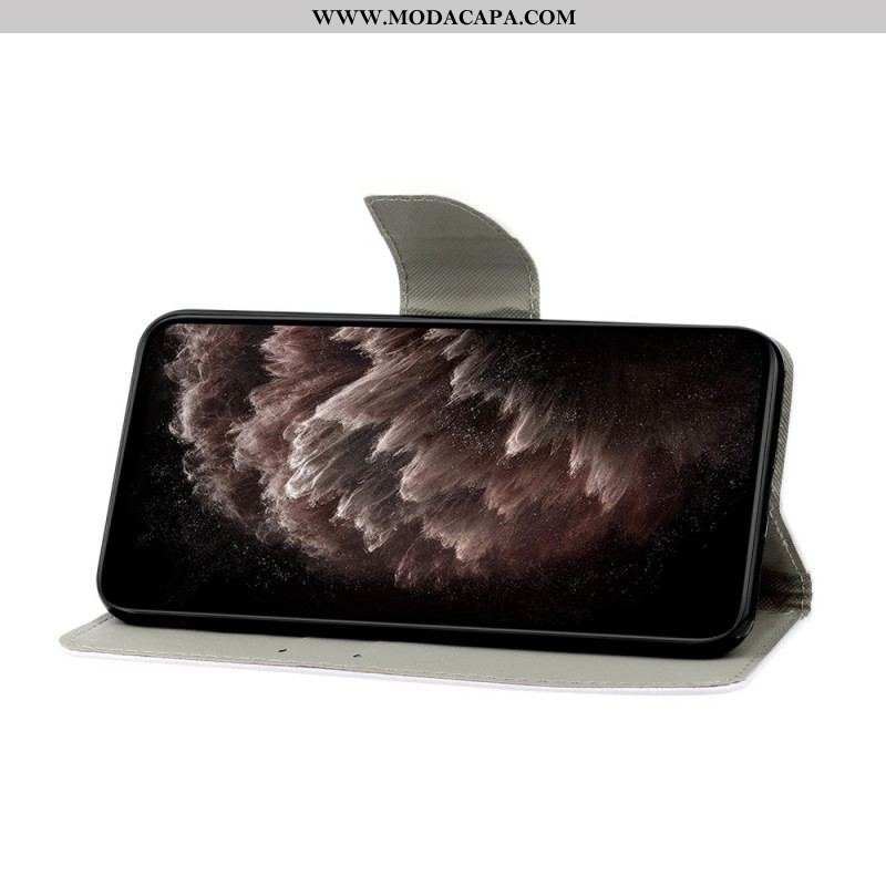 Capa Flip Para Samsung Galaxy S22 Plus 5G Aquarela Apanhador De Sonhos