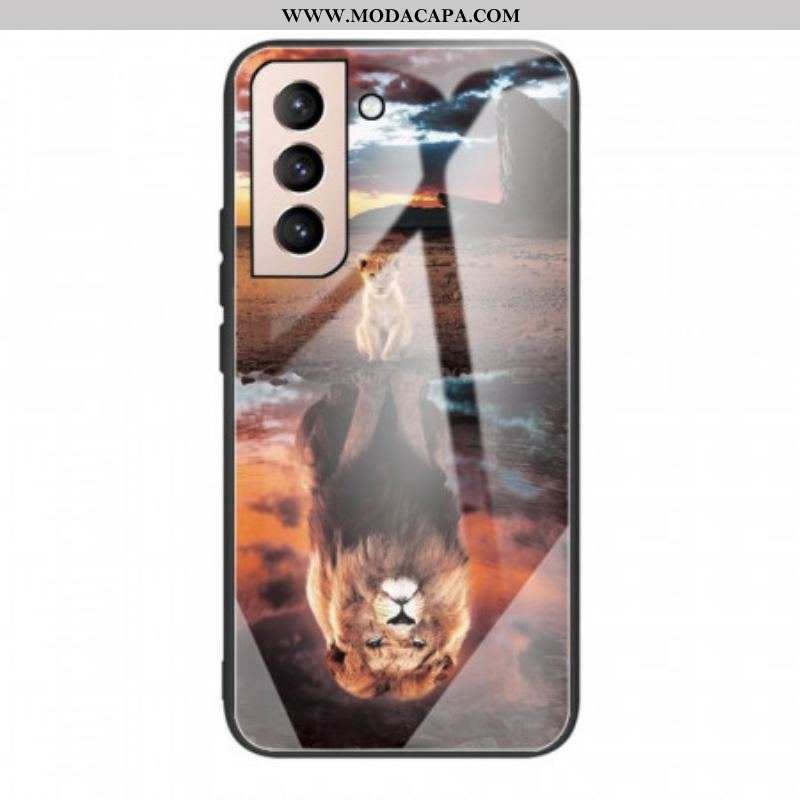 Capa Para Samsung Galaxy S22 Plus 5G Vidro Temperado Do Sonho Do Filhote De Leão