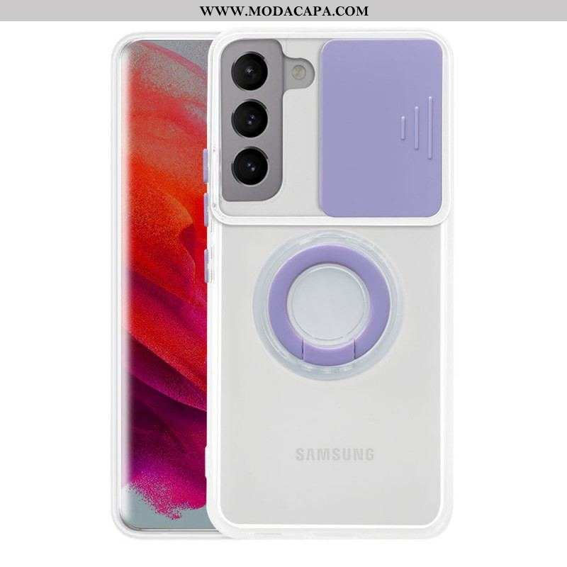 Capa De Celular Para Samsung Galaxy S22 Plus 5G Suporte De Anel E Protetores De Lente