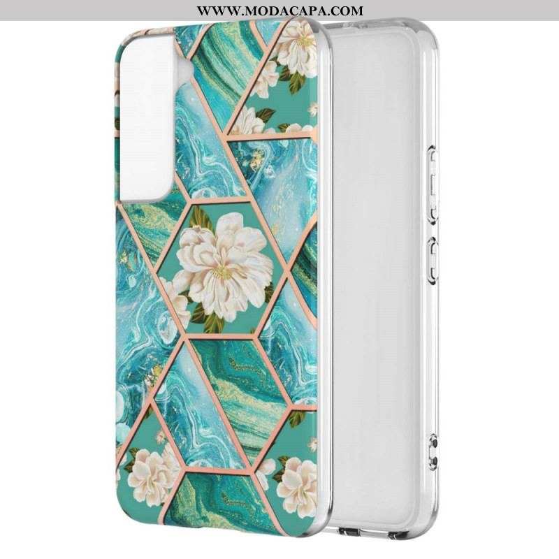 Capa Para Samsung Galaxy S22 Plus 5G Floral Marmorizado