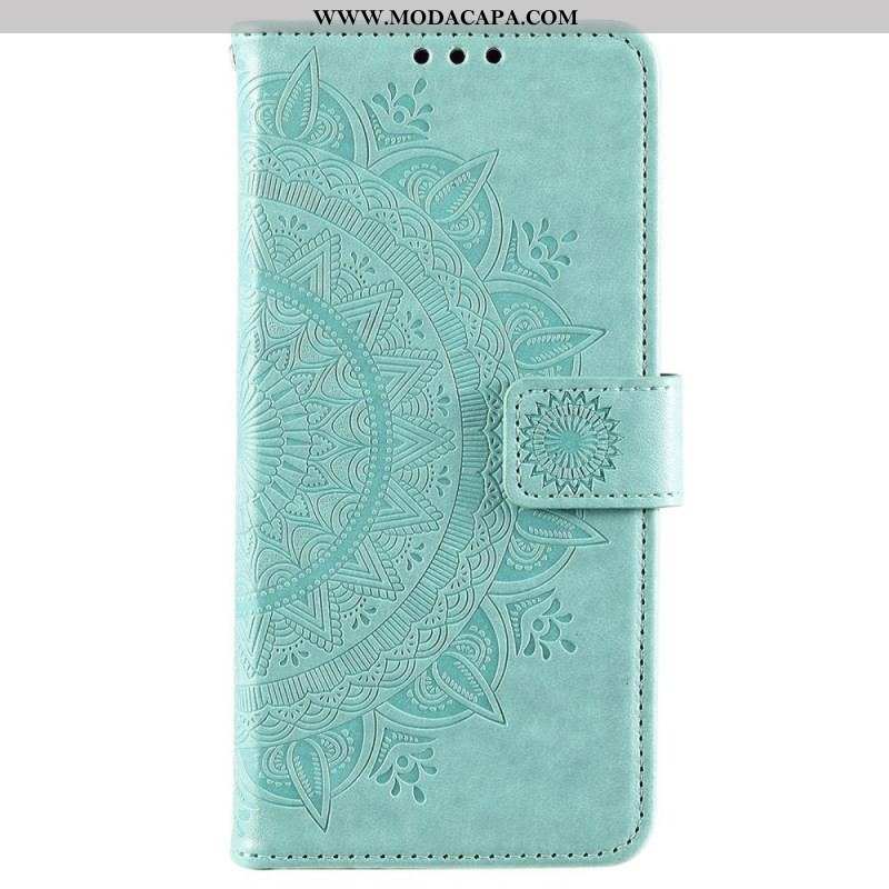 Capa Folio Para Samsung Galaxy S22 Plus 5G Mandala Do Sol