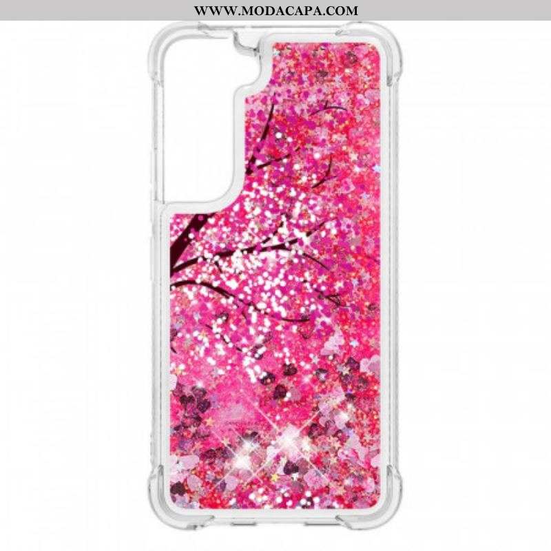 Capa Para Samsung Galaxy S22 Plus 5G Árvore Glitter