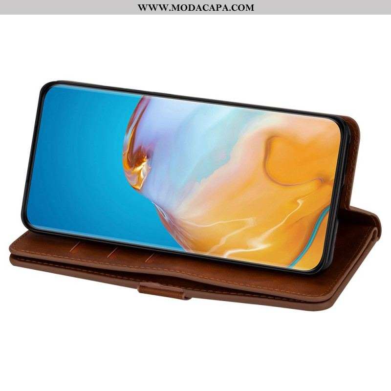 Capa Flip Para Samsung Galaxy S22 Plus 5G Porta-moedas E Cordão