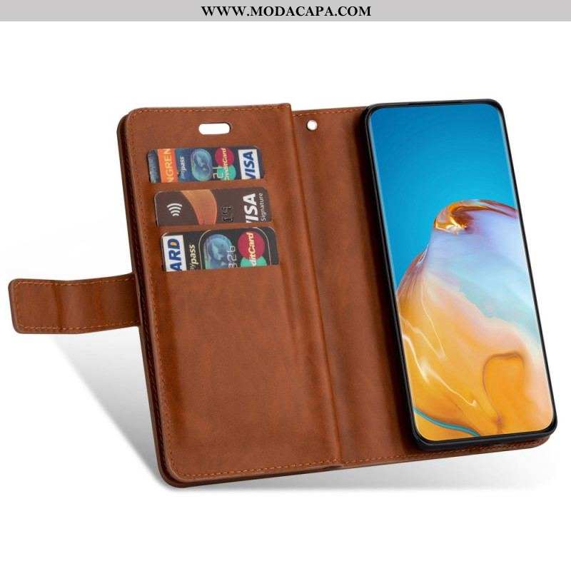 Capa Flip Para Samsung Galaxy S22 Plus 5G Porta-moedas E Cordão