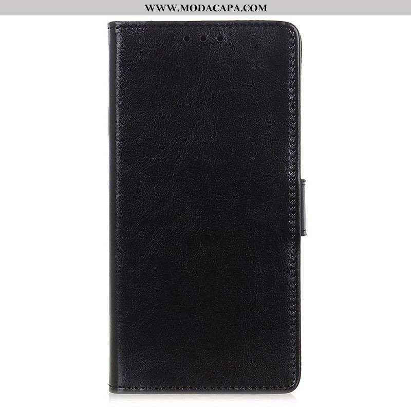 Capa De Couro Para Samsung Galaxy S22 Plus 5G Brilhante