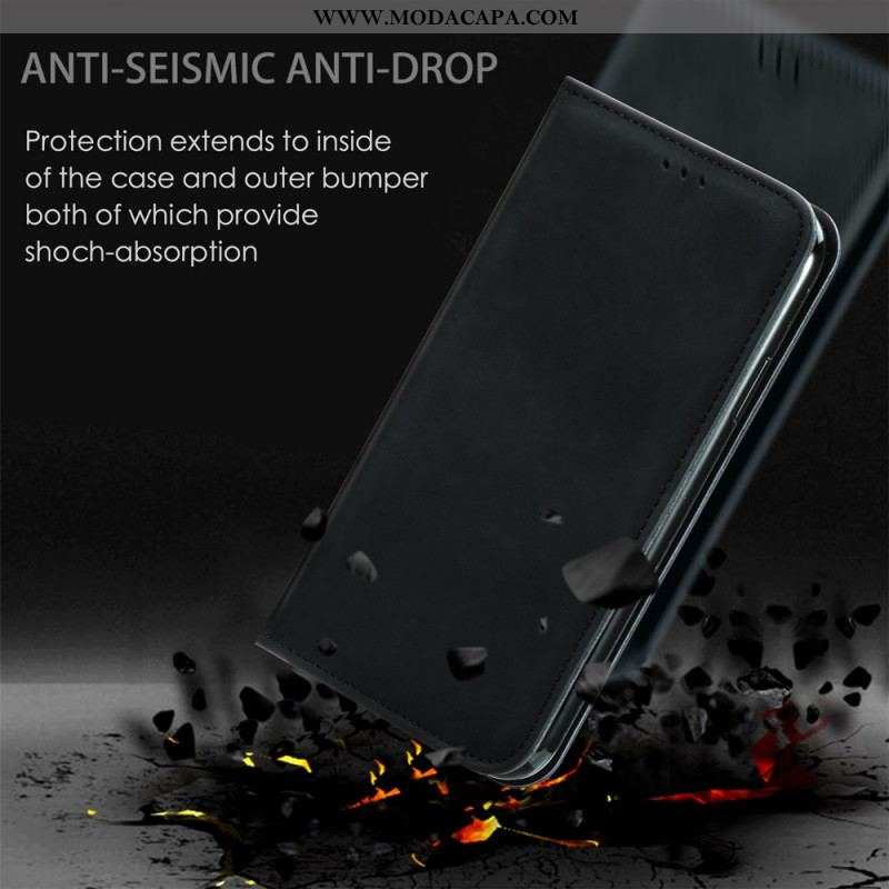 Capa De Celular Para Samsung Galaxy S22 Ultra 5G Flip Design De Toque De Pele