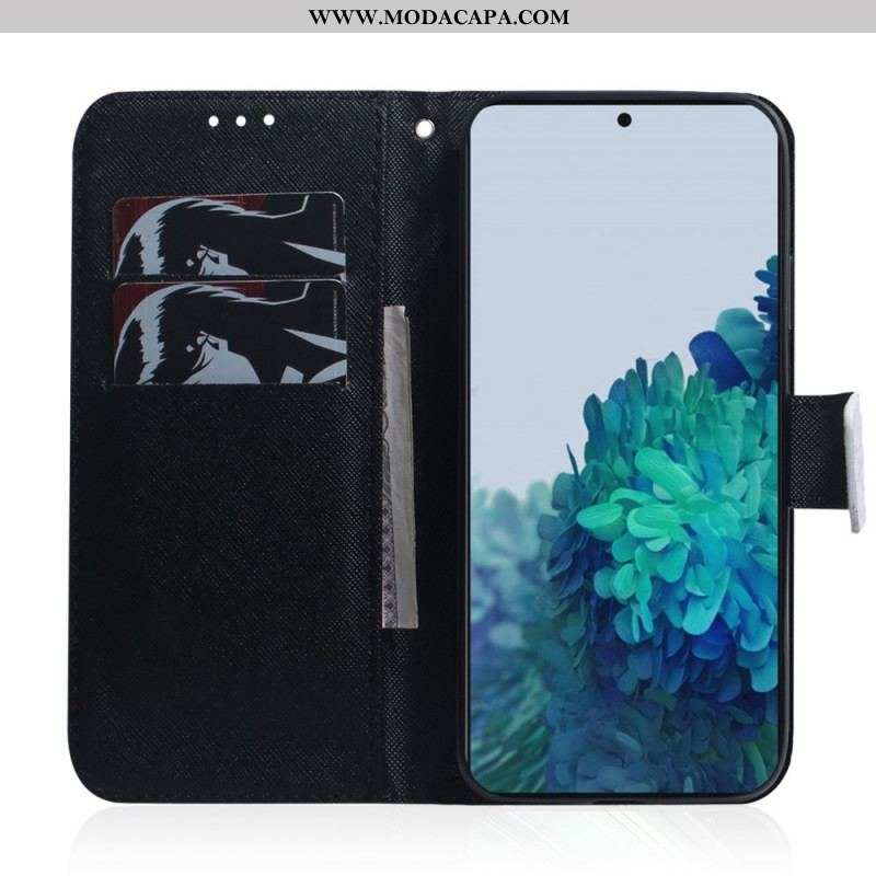 Capa Folio Para Samsung Galaxy S22 Ultra 5G Ernesto O Lobo