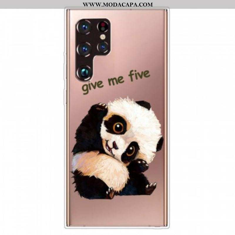 Capa Para Samsung Galaxy S22 Ultra 5G Panda Me Dê Cinco
