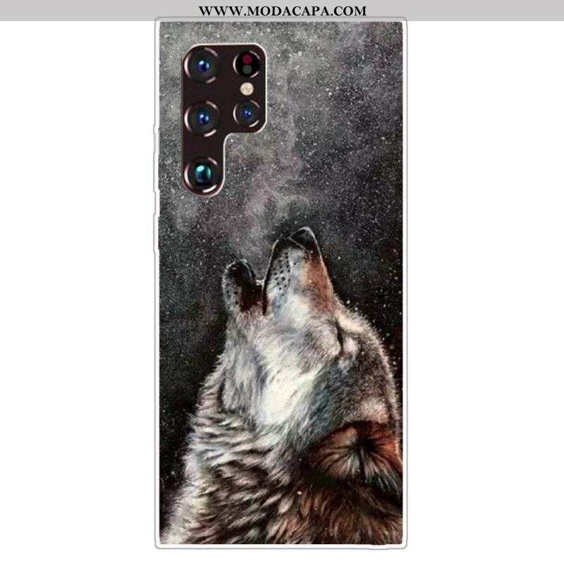 Capa Para Samsung Galaxy S22 Ultra 5G Lobo Sublime