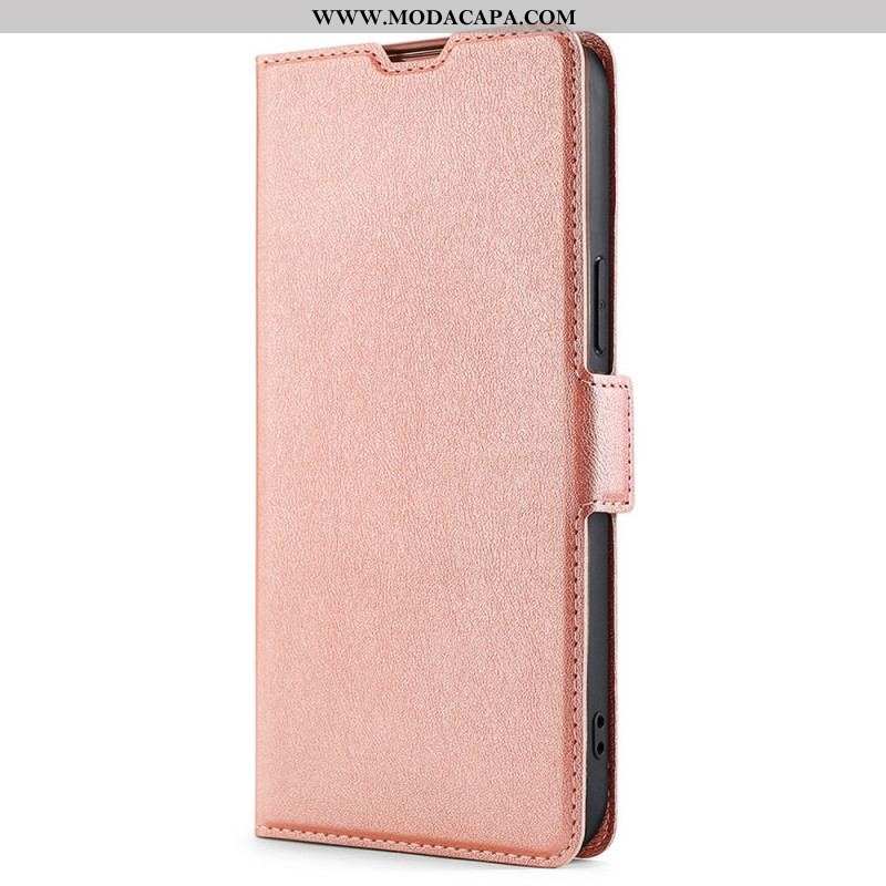 Capa De Celular Para Samsung Galaxy S22 Ultra 5G Flip Couro Falso Clássico