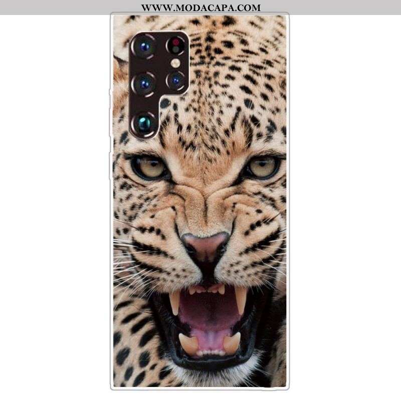 Capa Para Samsung Galaxy S22 Ultra 5G Fabuloso Felino