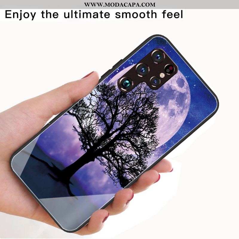 Capa De Celular Para Samsung Galaxy S22 Ultra 5G Vidro Temperado Da Árvore Do Mundo
