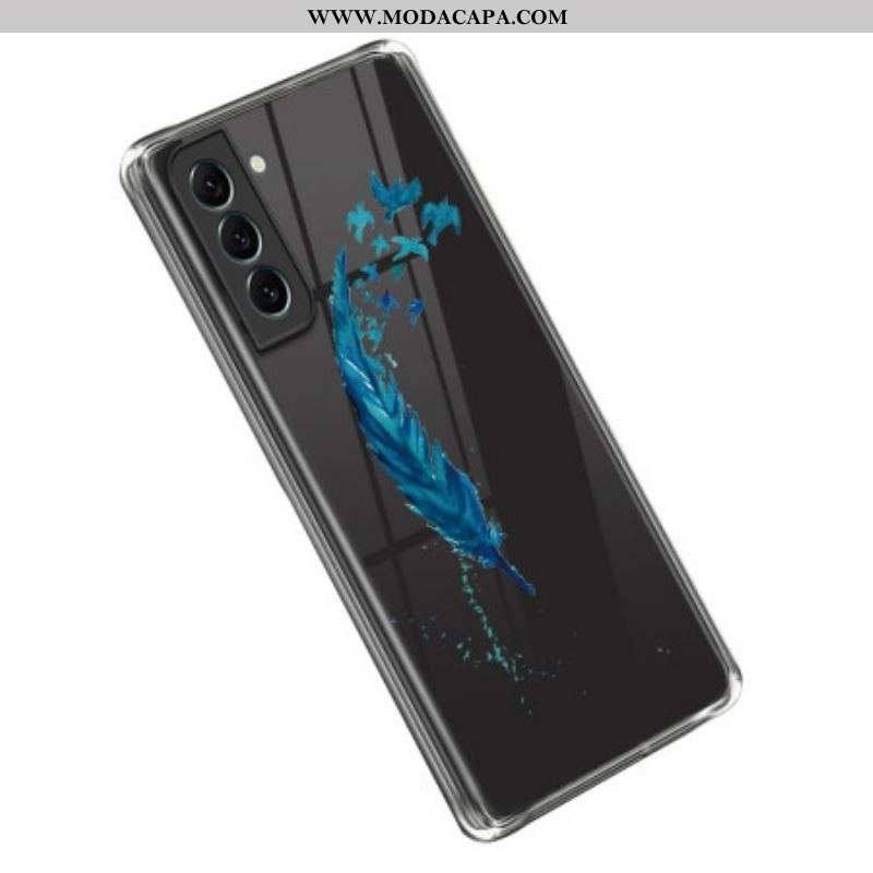 Capa Para Samsung Galaxy S23 5G Pena Azul Transparente