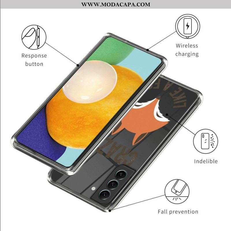 Capa Para Samsung Galaxy S23 5G Louco Transparente Como Uma Raposa