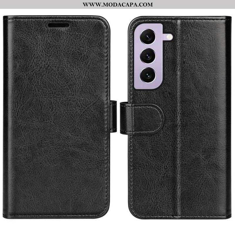 Capa Flip Para Samsung Galaxy S23 5G Efeito Couro Vintage