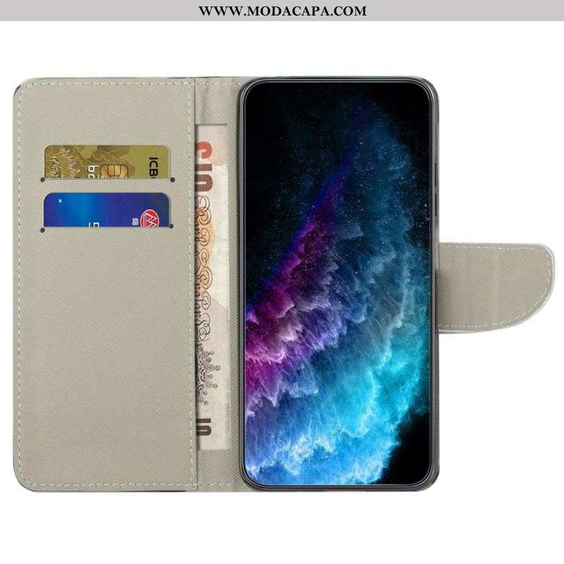 Capa De Couro Para Samsung Galaxy S23 5G Não Toque No Meu Telefone