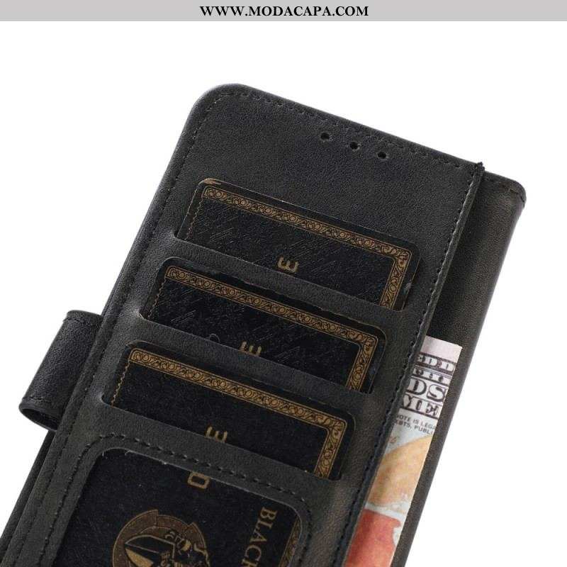 Capa Flip Para Samsung Galaxy S23 5G Estilo De Couro