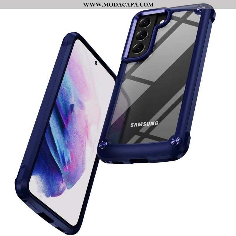 Capa Para Samsung Galaxy S23 5G Híbrido Com Liga De Alumínio