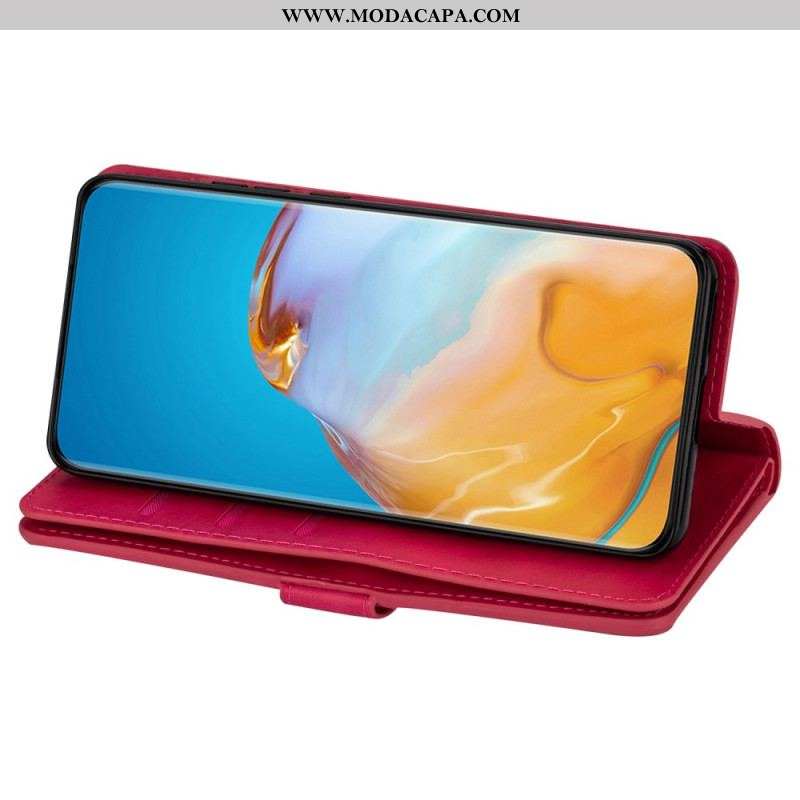 Capa De Couro Para Samsung Galaxy S23 Plus 5G De Cordão Porta-moedas Cordão