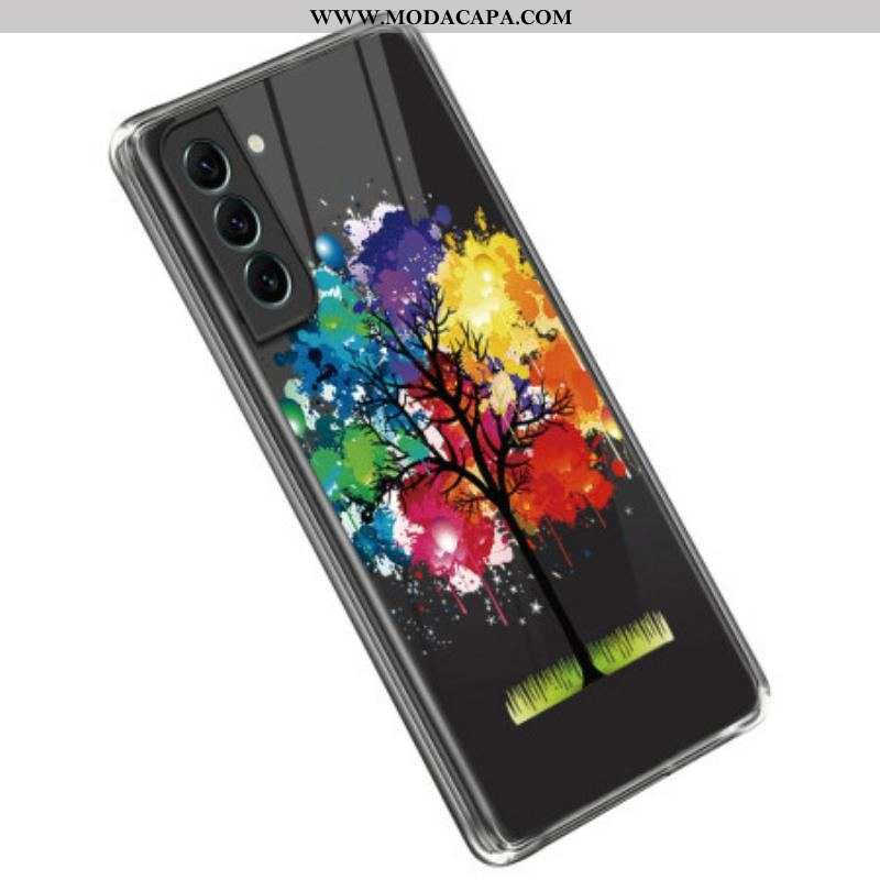 Capa De Celular Para Samsung Galaxy S23 Plus 5G Árvore Aquarela Perfeita