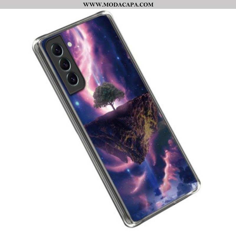 Capa Para Samsung Galaxy S23 Plus 5G Árvore Futurista De Silicone