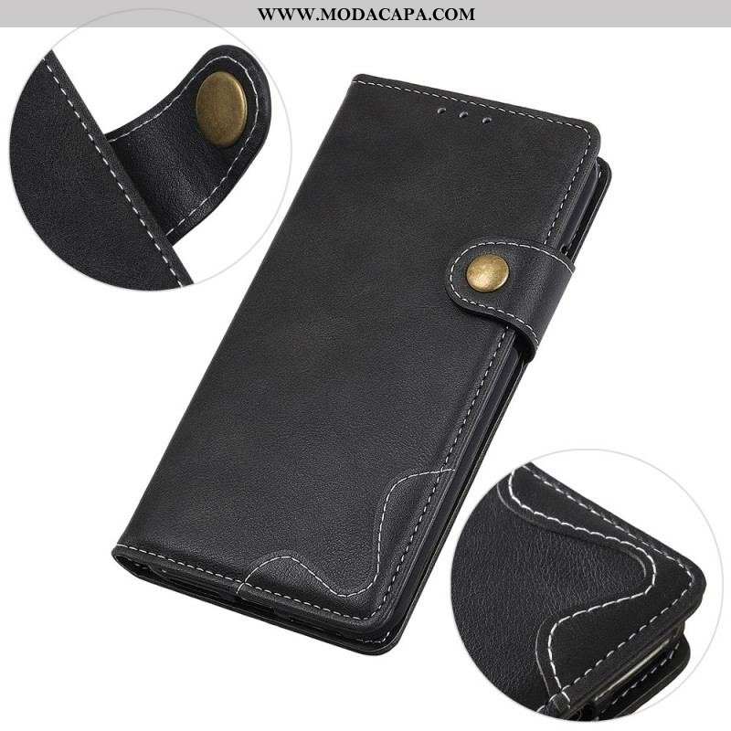 Capa Flip Para Samsung Galaxy S23 Plus 5G Botão Artístico