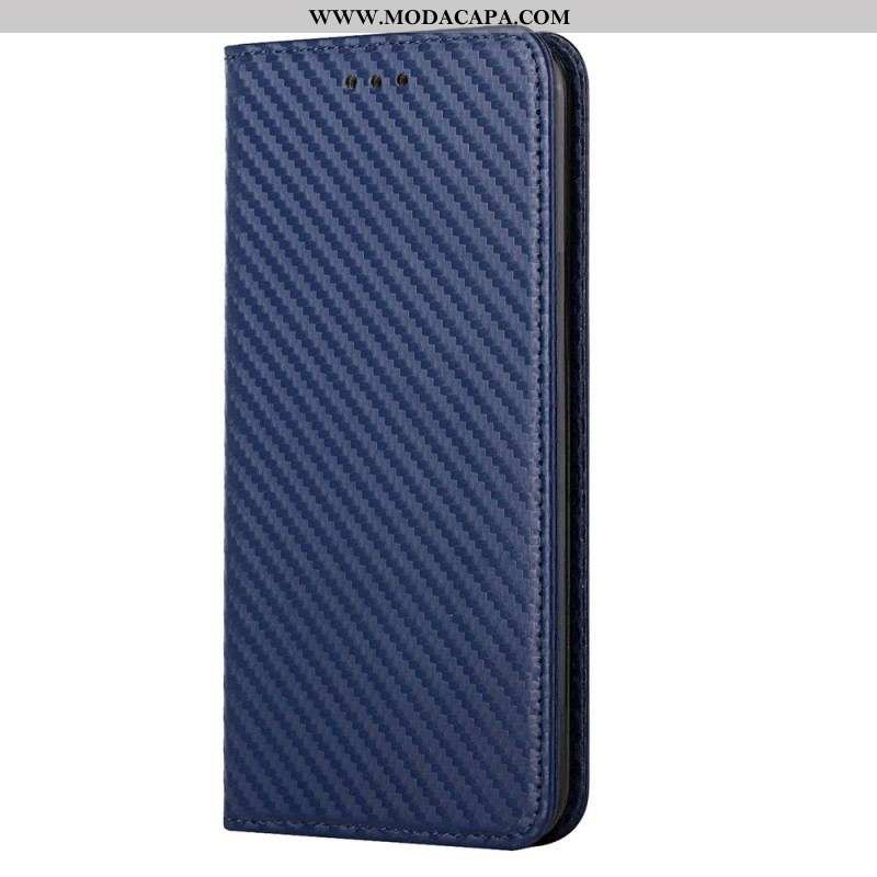 Capa De Celular Para Samsung Galaxy S23 Plus 5G De Cordão Flip Estilo Strappy Fibra De Carbono