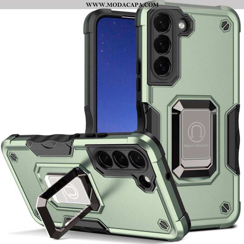 Capa Para Samsung Galaxy S23 Plus 5G Suporte De Anel De Efeito De Metal