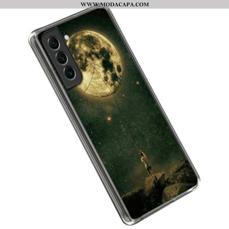 Capa Para Samsung Galaxy S23 Plus 5G Flexível O Homem Na Lua