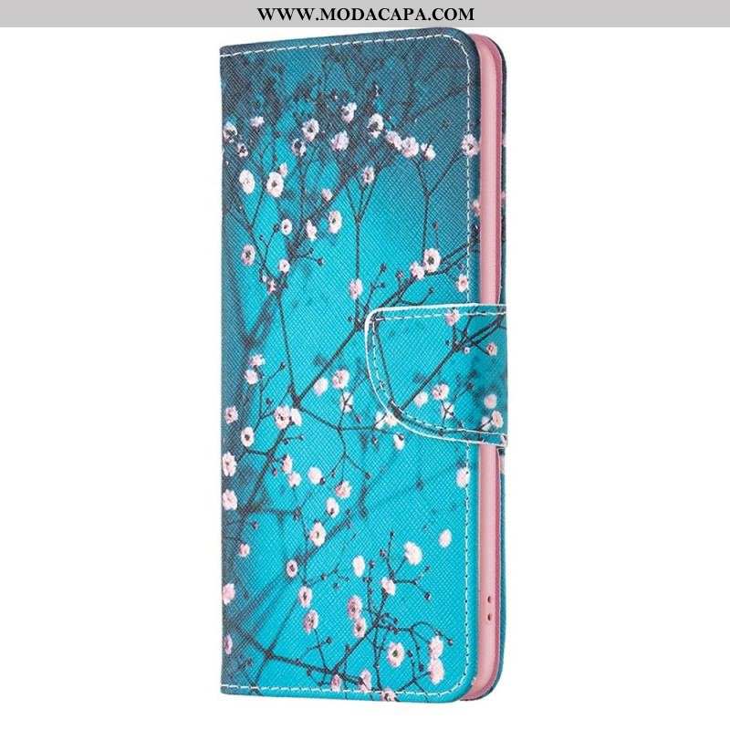 Capa De Couro Para Samsung Galaxy S23 Ultra 5G Árvore