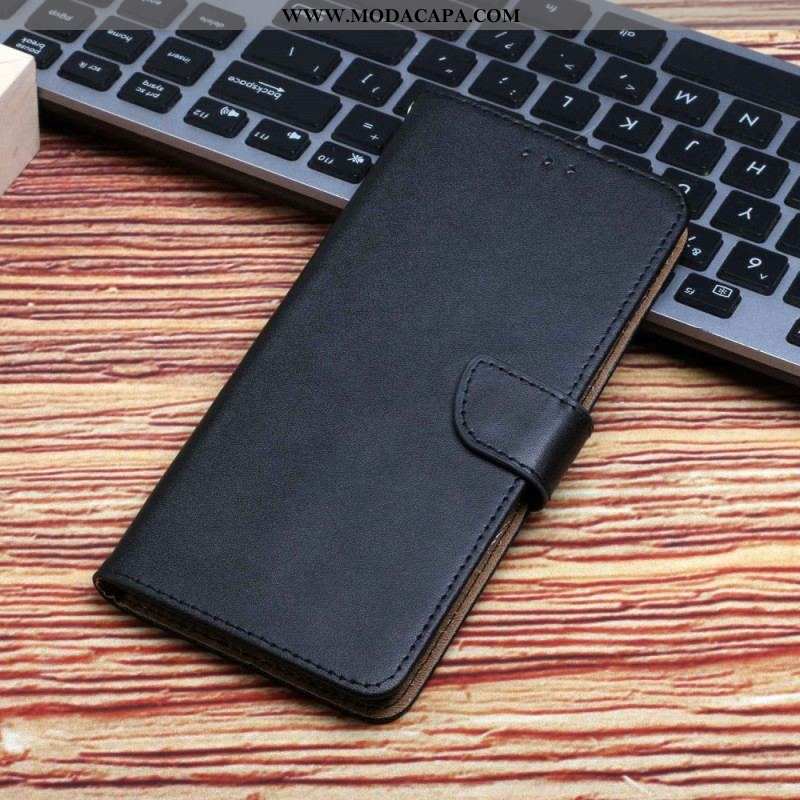 Capa Em Pele Para Samsung Galaxy S23 Ultra 5G Couro Napa Genuíno