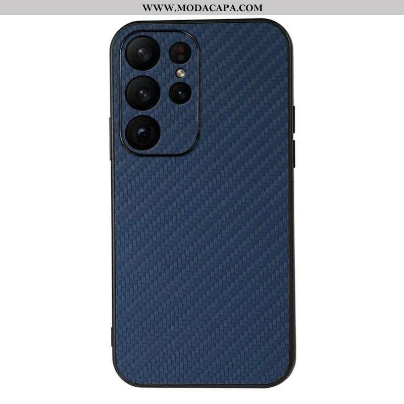 Capa Para Samsung Galaxy S23 Ultra 5G Clássico Fibra De Carbono